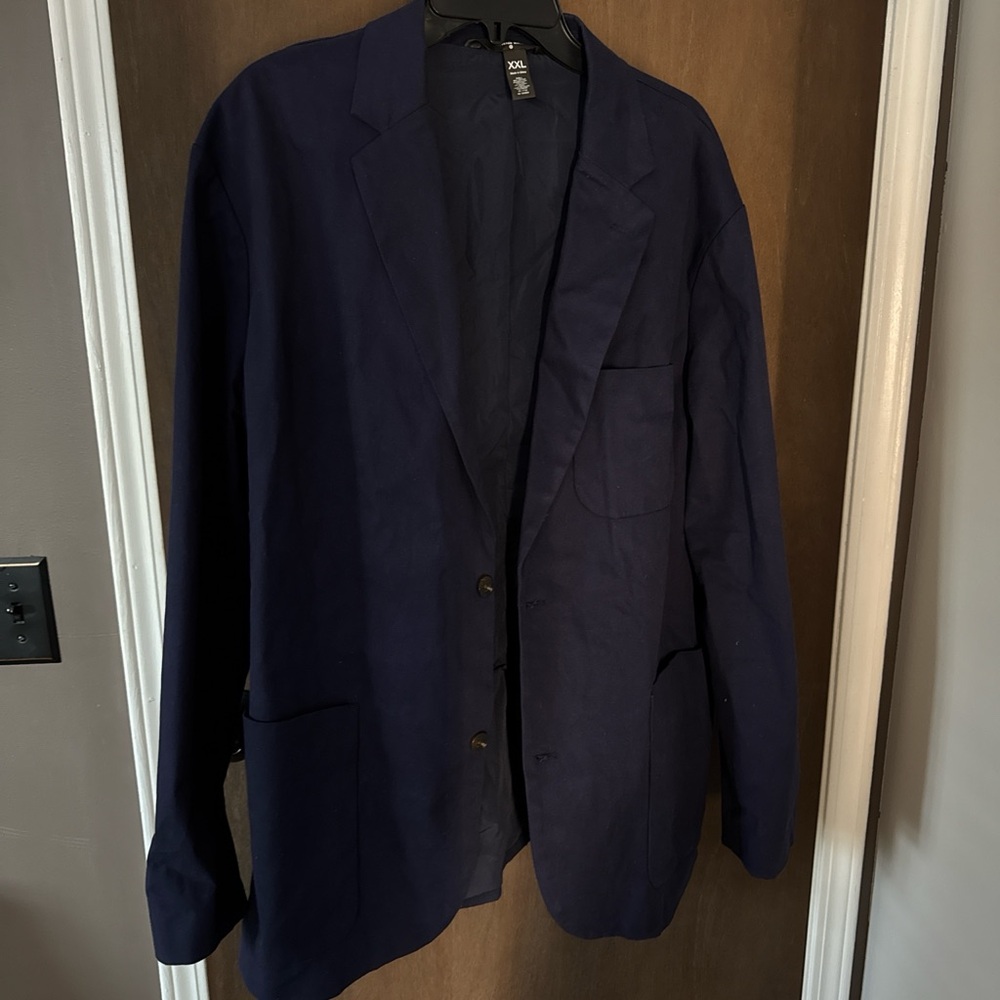 Navy Men's Blazer - Unbranded Classic Two-Button Jacket